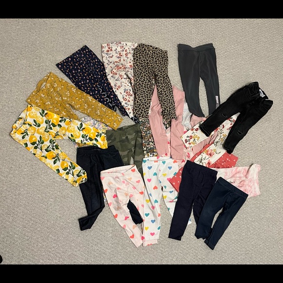 2T 23 toddler leggings & 1 jegging In black - Picture 1 of 1
